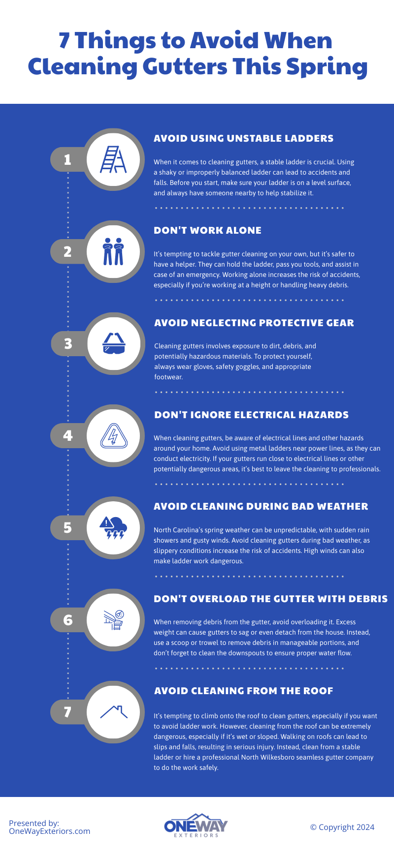 7 things to avoid when spring gutter cleaning