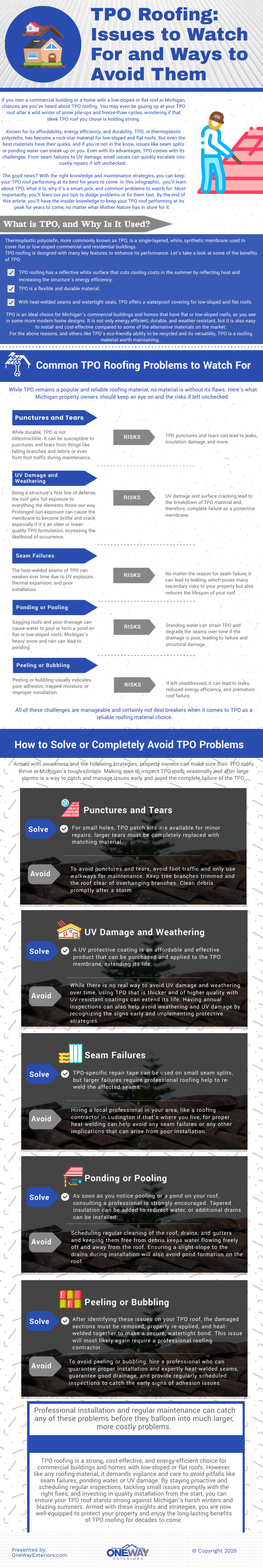 TPO Roofing: Issues to Watch For and Ways to Avoid Them